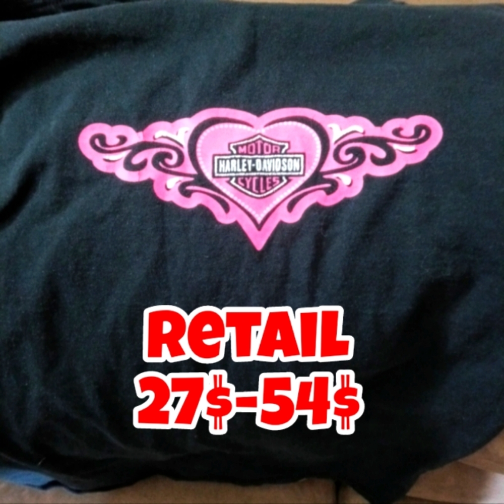 Harley-Davidson  Black and Pink Sweater